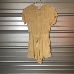 Yellow striped romper